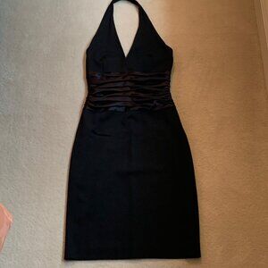 Donna Karan black halter dress for all seasons. Size 2. worn only one time